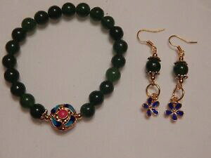 �y���������z�W���G���[�E�A�N�Z�T���[ �p�[���y���h�W�F�C�h�vparure perles de jade plaqor amp; email