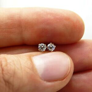 yzWG[EANZT[ sbR[izCgWRjS[h{^COpiccolina, geniale amp; sicuro 3mm zirconi bianchi orecchini a bottone ygf 14k oro 585