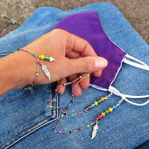 �y���������z�W���G���[�E�A�N�Z�T���[ �Z�b�g�u���X���b�g�`�F�[���}�X�N�}�G�X�g��set bracciale e catenella x mascherina regalo per ragazza, donna regalo maestre