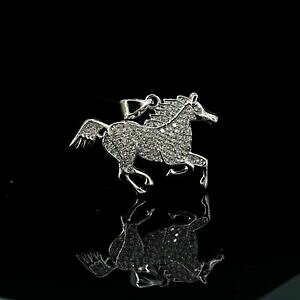 yzWG[EANZT[ lbNXy_g`F[Vo[\bhcollana pendente senza catena cavallo argento massiccio 925 cz in matrimonio cy3