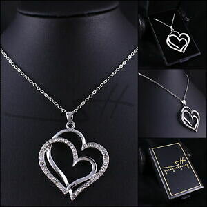 yzWG[EANZT[ lbNXn[gy_g`F[Vo[XtXL[RNX^P[Xcollana amp; ciondolo cuore, catena da donna, argento, swarovski R cristalli, in astu