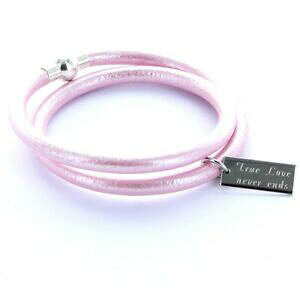 yzWG[EANZT[ RuXbg^bNsNuomo preferiti R braccialetto chiusura magnetica 2 volte avvolto incisione rosa metallizzato