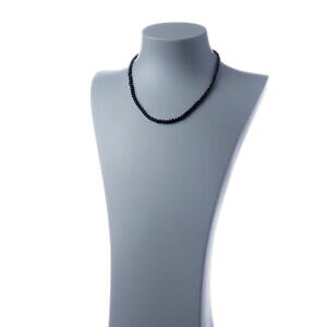 �y���������z�W���G���[�E�A�N�Z�T���[ �V���[�g�l�b�N���X�u���b�Ncollana corta onice nera e ag 925, sfere 4mm