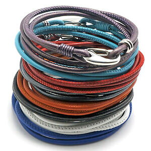 yzWG[EANZT[ ipU[NbhfUCi[bvuXbgdesigner cucito napa leather quad avvolgi il braccialeper lei 12 colori