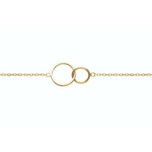 yzWG[EANZT[ S[hbLT[NuXbgbraccialetto due cerchi intrecciati placcato oro dea