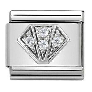 yzWG[EANZT[ NVbNVo[VCzCgy_gm~l[gnomination classico argento shine bianco cz ciondolo 33030432 rrp  29