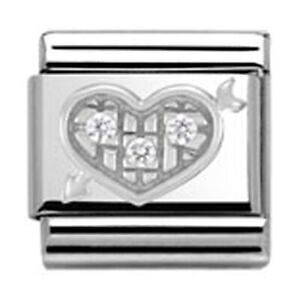 �y���������z�W���G���[�E�A�N�Z�T���[ �m�~�l�[�g�N���V�b�N�V���o�[�V���C�����b�h�z���C�g�n�[�g�y���_���g��nomination classic silvershine bianco rosso cz cuore ciondolo 33030411 rrp �� 2900