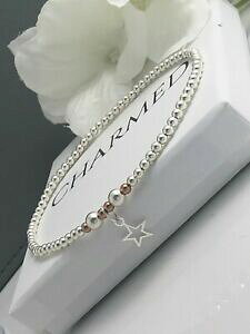 �y���������z�W���G���[�E�A�N�Z�T���[ �V���o�[�X�^�[�����O�X�g���b�`�{�[���p�[���C���A���N���b�g�A���N���u���X���b�g�X�e���`���[��argento sterling stretch ball perlina cavigliera braccialetto a