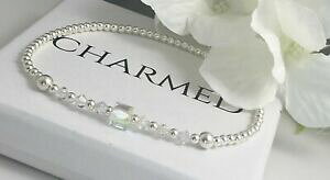 �y���������z�W���G���[�E�A�N�Z�T���[ �V���o�[�X�^�[�����O�X�g���b�`�{�[���p�[���C���A���N���b�g�N���X�^���A�N�Z�T���[argento sterling stretch ball perlina cavigliera caviglia cristalli accessori 925