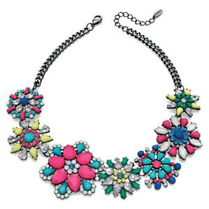 yzWG[EANZT[ tBIbt@bVS[hbL}`J[t[lbNXfiorelli fashion oro placcato multicolore dichiarazione collana di fiori 41cm