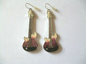 yzWG[EANZT[ Ohbv_OM^[tF_[GiWG[COlungo goccia dangle chitarra fender smaltato bigiotteria orecchini