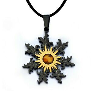 yzWG[EANZT[ GOYLRJ[ilOAbgoXNt[\ACfA~[W[eguzkilore colgante 30mm carlina negro amuleto basque flor sol idea regalo muj