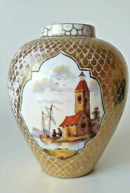 【送料無料】キッチン用品・食器・調理器具・陶器　アンティークドレスデン花瓶世紀塗装ANTIQUE DRESDEN Vase Hand painted 19th Century