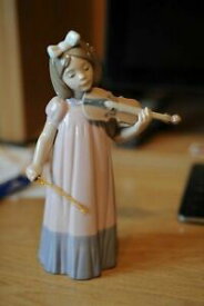 【送料無料】キッチン用品・食器・調理器具・陶器　バイオリンのナオガール約Nao girl with violin approx. 13 cm