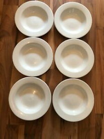【送料無料】キッチン用品・食器・調理器具・陶器　スティーレアイトホワイトボウルのセットSet Of 6 Steelite White Bowls - 22cm