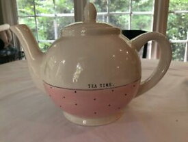 【送料無料】キッチン用品・食器・調理器具・陶器　アーティザンコレクションティータイムピンクポルカドットティーポットバイマゼンタRAE DUNN Artisan Collection TEA TIME Pink Polka Dot Teapot by Magenta - NEW