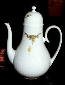 【送料無料】キッチン用品・食器・調理器具・陶器　ローゼンタールロマンスメドレーホワイトゴールドフローラルラーコーヒーポット Rosenthal Romance Medley White &amp; Gold Floral Large Coffee Pot