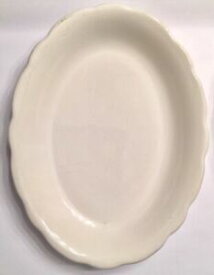 【送料無料】キッチン用品・食器・調理器具・陶器　ヴィンテージオリジナルバッファローチャイナプレートプラッターホワイトスカラップエッジセットVintage Original Buffalo China Plate Platter White Scalloped Edge Set of 3