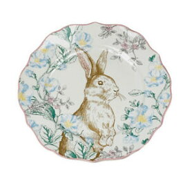 【送料無料】キッチン用品・食器・調理器具・陶器　ブロッサムバニーイースターウサギ花磁器ディナープレートセットBlossom Bunny Easter Rabbit Floral Porcelain Dinner Plates Set of 4