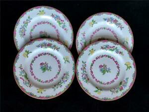 yzLb`piEHEE@AeB[N~gt[ubho^[v[g̃ZbgsNSet of 4 Antique Minton China Floral Bread  Butter Plates w Pink Rim B925