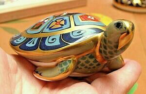yzLb`piEHEE@ACNE_[r[y[p[EFCgރS[hXgbp[Rare Royal Crown Derby - *TERRAPIN* - Paperweight c.2000 Retired Gold Stopper