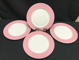 【送料無料】キッチン用品・食器・調理器具・陶器　キャロル・スタペル「」トリムなしディナープレートセットCarole Stupell PINK (no trim) ~ Set of 4 ~ Dinner Plates ~ 10 3/4