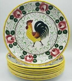 【送料無料】キッチン用品・食器・調理器具・陶器　ヴィンテージウカッコ早期地方の雄鶏ディナープレート、(8) Vintage Ucagco Early Provincial ROOSTER Dinner Plates, 10
