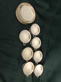 【送料無料】キッチン用品・食器・調理器具・陶器　典竹中国インペリアルパターンカップとソーサーのセットNoritake China Imperial Pattern N191 1940s (Set of 7 Cups and Saucers)
