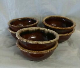 【送料無料】キッチン用品・食器・調理器具・陶器　ヴィンテージハルブラウンドリップボウルVintage Hull Brown Drip Bowls (6)