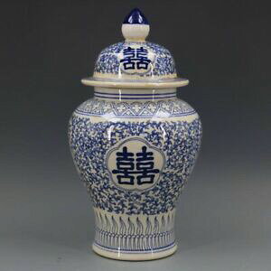 yzLb`piEHEE@VmԕrƔWW[W[ Chinoiserie vase Blue and White Chinese Porcelain Ginger Jar 1.1