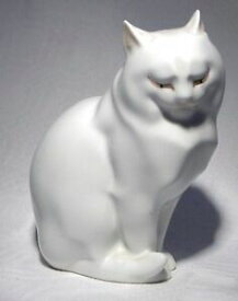 【送料無料】キッチン用品・食器・調理器具・陶器　ヘレン座っている白ペルシャ猫HEREND 4.1/2 SITTING WHITE PERSIAN CAT