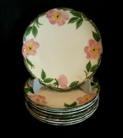 【送料無料】キッチン用品・食器・調理器具・陶器　フランシスコ会のデザートローズプレートデザートサラダパンプレートヴィンテージSet of 8 Franciscan Desert Rose Plates Dessert Salad Bread Plate Vintage 7 1/4