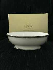 【送料無料】キッチン用品・食器・調理器具・陶器　レノックスレースクチュールオーバル野菜ボウルボックスで新しいLenox LACE COUTURE Oval Vegetable Bowl (9 1/2):New in Box!