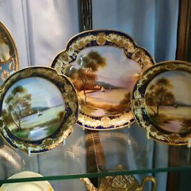 【送料無料】キッチン用品・食器・調理器具・陶器　つの見事な手が描かれた金色のノリテイクボウルTHREE STUNNING HAND PAINTED AND GILDED NORITAKE BOWLS