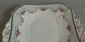 【送料無料】キッチン用品・食器・調理器具・陶器　シェリーパターンケーキプレートShelley pattern 10885 cake plate