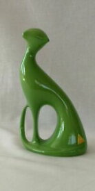 【送料無料】キッチン用品・食器・調理器具・陶器　ヤロスラフ・ジェゼクのロイヤル・ダックス・ポシャリン・スチュージョン・グリーン・キャット、チェコスロバキア出身。Royal Dux porcelain statuette green cat by Jaroslav Jezek, From Cz