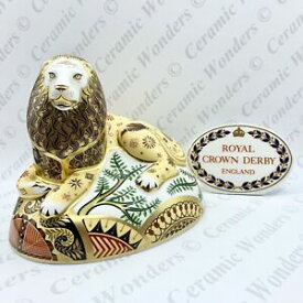 【送料無料】キッチン用品・食器・調理器具・陶器　ロイヤルクラウンダービーネメリアライオンペーパーウェイト限定版ゴールドストッパーRoyal Crown Derby 'The Nemean Lion' Paperweight - Limited Edition - Gold Stopper