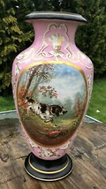 【送料無料】キッチン用品・食器・調理器具・陶器　ヴィンテージアンティーク美しいおそらくグルジアピンクのブラックゴールドセラミック花瓶Vintage Antique Beautiful Possibly Georgian Pink Black Gold Ceramic Vase