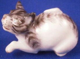 【送料無料】キッチン用品・食器・調理器具・陶器　かわいいマイセン磁器ミニチュア猫フィギュアポーゼランカッツェフィグルCute Meissen Porcelain Miniature Cat Figurine Figure Porzellan Katze Figur