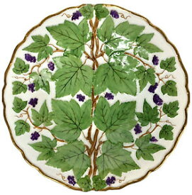 【送料無料】キッチン用品・食器・調理器具・陶器　上げられた緑のブドウの葉、ギルトとマイセンプレート最初の品質Meissen Plate With Raised Green Grape Leafs, Gilt - First Quality