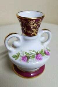 yzLb`piEHEE@[WtX~j`At[zCgS[hԕrLimoges France Miniature Floral White  Gold Vase
