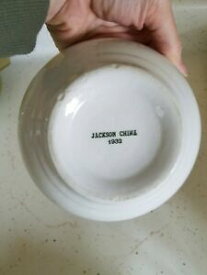 【送料無料】キッチン用品・食器・調理器具・陶器　珍しいアンティークジャクソン中国チリシリアルボウルレストランウェアホワイト1932 rare antique Jackson China chili cereal Bowl Restaurant Ware USA White