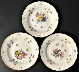 【送料無料】キッチン用品・食器・調理器具・陶器　オリジナルマイセンホフサービス磁器デザートプレートOriginal Three Meissen Hofservice Porcelain Dessert Plates