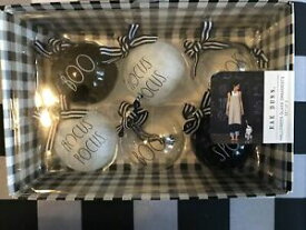 【送料無料】キッチン用品・食器・調理器具・陶器　新しいハロウィーンガラス装飾セットブーホッカス不気味なギフトセットNew RAE DUNN Halloween Glass Ornaments Set of 6 BOO HOCUS POCUS SPOOKY Gift Set