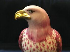 【送料無料】キッチン用品・食器・調理器具・陶器　ヘレンドフィギュアハゲワシラズベリーピンクフィッシュネットHerend Figurine- 5 Bald Eagle- Raspberry / Pink Fishnet