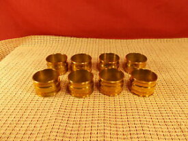 【送料無料】キッチン用品・食器・調理器具・陶器　ブラスナプキンリングのナイスセットNice Set of 8 Brass Napkin Rings 1 1/4　x 1
