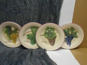 yzLb`piEHEE@ZbgBe[WEBAY\m}cJCԂǂv[gC^ASet 4 Vintage WILLIAMS SONOMA Tuscan Wine Grapes 8 5/8 Plates Italy
