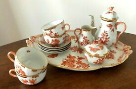 【送料無料】キッチン用品・食器・調理器具・陶器　ヴィンテージヘレンフォーチュナパターンの陶器ティーセットVintage-Herend 14pc Porcelain Tea Set in Fortuna Pattern (VBOH)