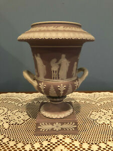 【送料無料】キッチン用品・食器・調理器具・陶器 レアアンティークウェッグウッドイングランドライラックジャスパーウェアディップウルン花瓶RARE Antique Wedgwood England Lilac Jasperware Dip Urn Vase