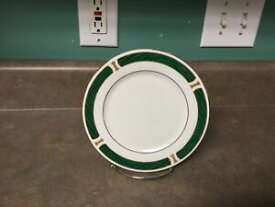 【送料無料】キッチン用品・食器・調理器具・陶器　マジェスティ・チャイナ・マラカイトサラダプレートホワイトグリーンMajesty China MALACHITE Salad Plate White &amp; Green